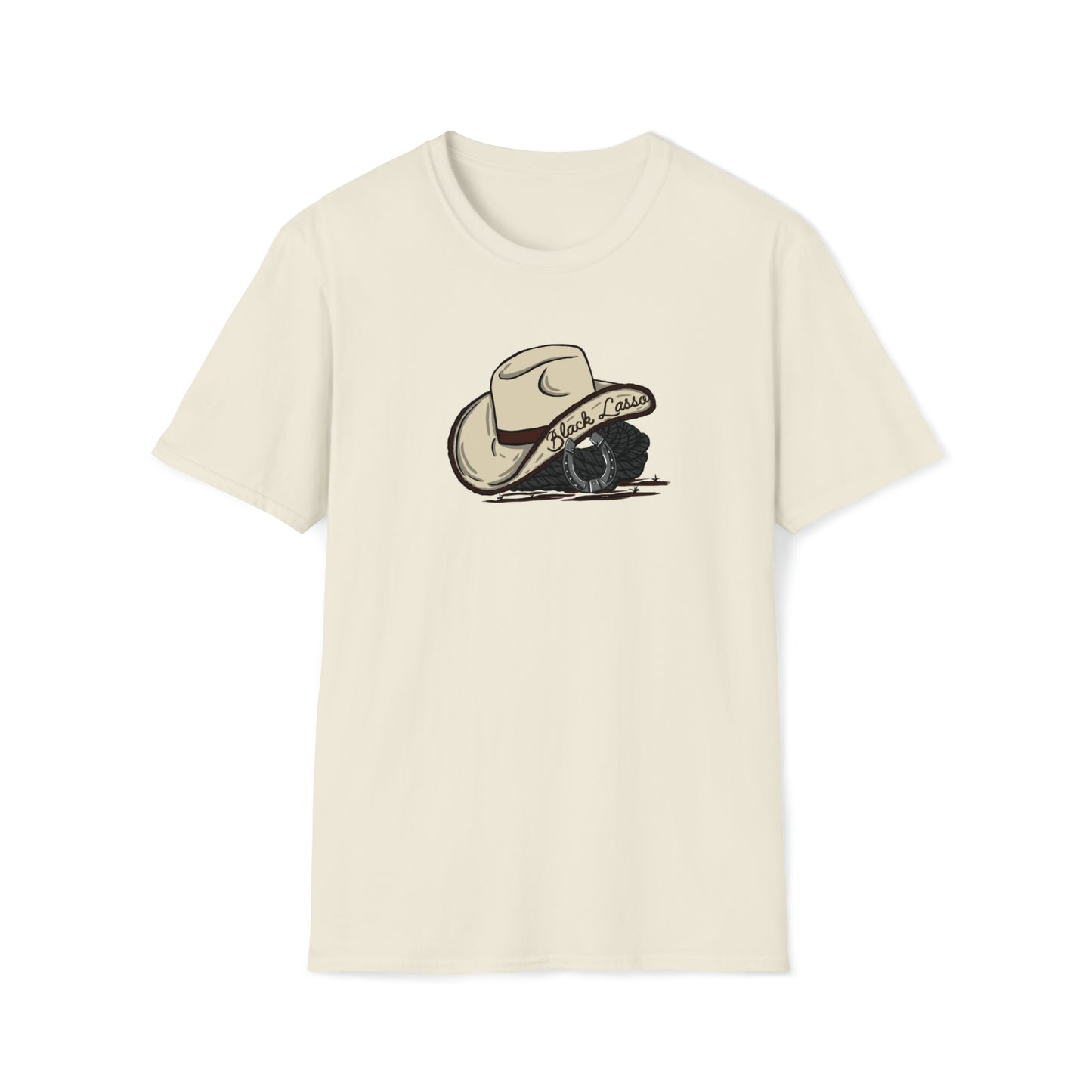 Black Lasso Hat Softstyle T-Shirt